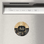 Aimant Chandeliers en verre Parties scintillant Noir & Or (In Situ (Lave-vaisselle))