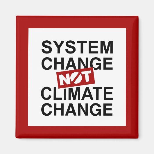 Aimant Changement de système et non changement climatique (Devant)