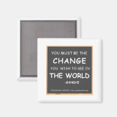Aimant Changement-Monde-Gandhi (Recto/Verso)