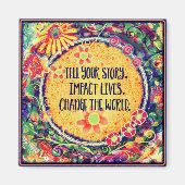 Aimant Changer La Citation Inspirationnelle Mondiale Plut (Devant)