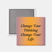 Aimant Changer votre pensée Changer votre vie (Recto/Verso)