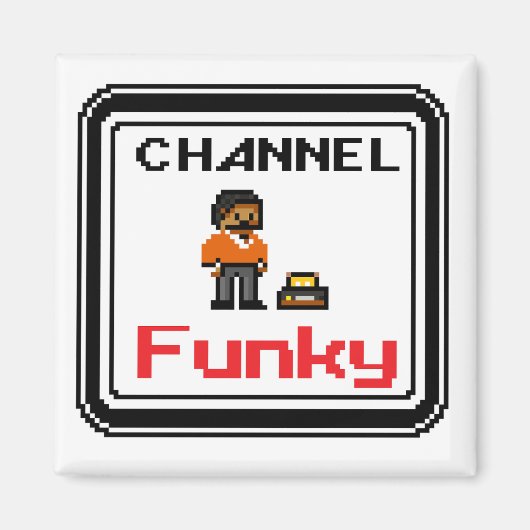 Aimant Channel Funky Pixel Art (Devant)
