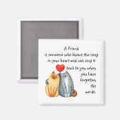 Aimant Chanson d'ami dans votre coeur Cute Cats (Recto/Verso)