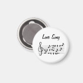 Aimant Chanson d'amour Oiseaux Notes Art Noir Blanc (Recto/Verso)
