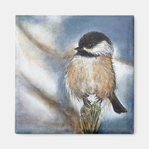 Aimant Chanson de chickadee noir cernée Oiseau