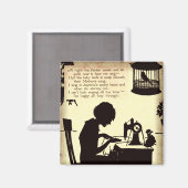 Aimant Chanter Chanter Lady Poème Fée Vintage (Recto/Verso)