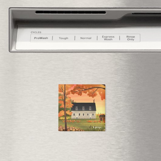 Aimant Chantier Automne Citrouille Patch (In Situ (Lave-vaisselle))