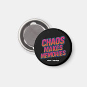Aimant Chaos rend les souvenirs Retro Synthwave Design am (Recto/Verso)
