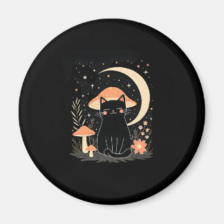 Aimant Chapeau de champignon de chat Cottagecore chaton f