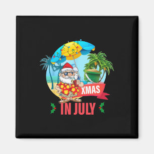 Aimant Chapeau de Père Noël Noël en juillet Xmas
