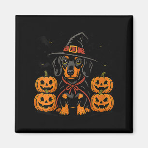Aimant Chapeau de sorcière de chien de Dachshund d'Hallow
