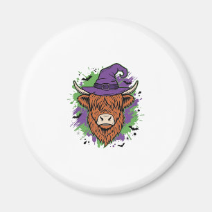 Aimant Chapeau de sorcière de vache des Highlands Hallowe