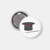 Aimant Chapeau haut de magie et baguette magique (Recto/Verso)