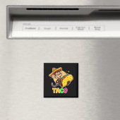 Aimant Chapeau mexicain singe taco el squatcho fun cinco (In Situ (Lave-vaisselle))
