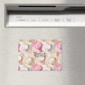 Aimant Chapeaux de paille crème rose (In Situ (Lave-vaisselle))