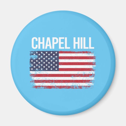 Aimant Chapel Hill, le drapeau américain (Devant)