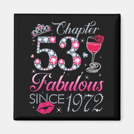 Aimant Chapitre 53 Fabuleux depuis 1972 Cadeau d'annivers (Devant)