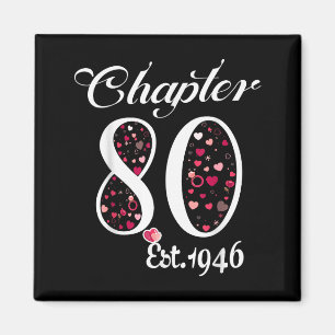 Aimant Chapitre 80 est 1946 joyeux 80e anniversaire fille