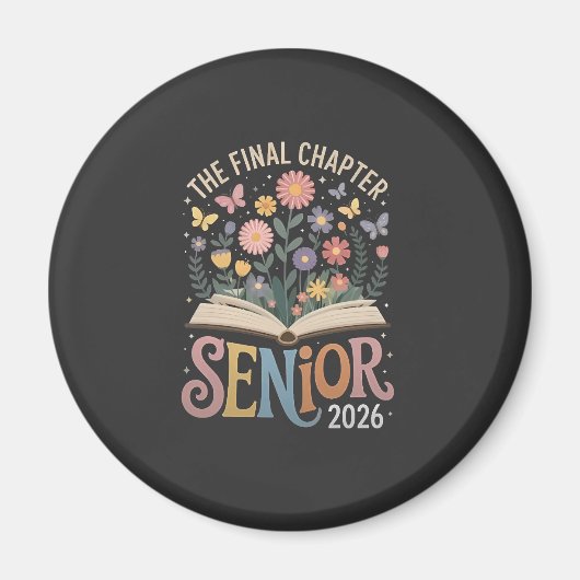 Aimant Chapitre Final Fleur de graduation senior 2026 (Devant)