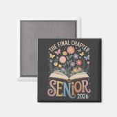 Aimant Chapitre Final Fleur de graduation senior 2026 (Recto/Verso)