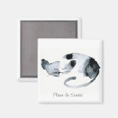 Aimant Chaquarelle dormant gris (Recto/Verso)