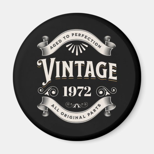 Aimant Chaque année Anniversaire Vintage (Devant)