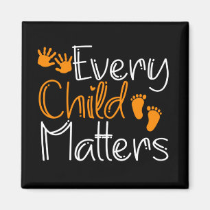 Aimant Chaque enfant compte Orange