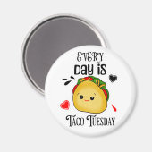 Aimant Chaque jour est mardi Taco (Recto/Verso)