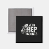 Aimant Chaque Rep Compte Weightlifter Bodybuilding Bodybu (Recto/Verso)