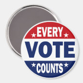 Aimant Chaque vote compte (Recto/Verso)