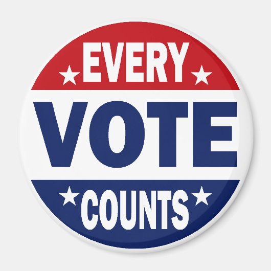 Aimant Chaque vote compte (Devant)