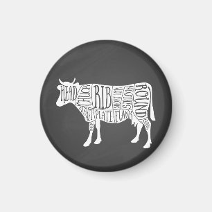 Aimant charcuterie de boucherie de vache fermière charcu