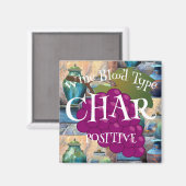 Aimant Chardonnay Groupe Sanguin O positif ab b (Recto/Verso)