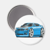 Aimant Chargeur Dodge Super Bee Blue Car (Recto/Verso)