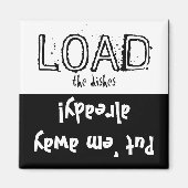 Aimant Chargez Unload FUNNY ! Lave-vaisselle (Devant)