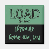 Aimant Chargez Unload FUNNY ! Lave-vaisselle (Devant)