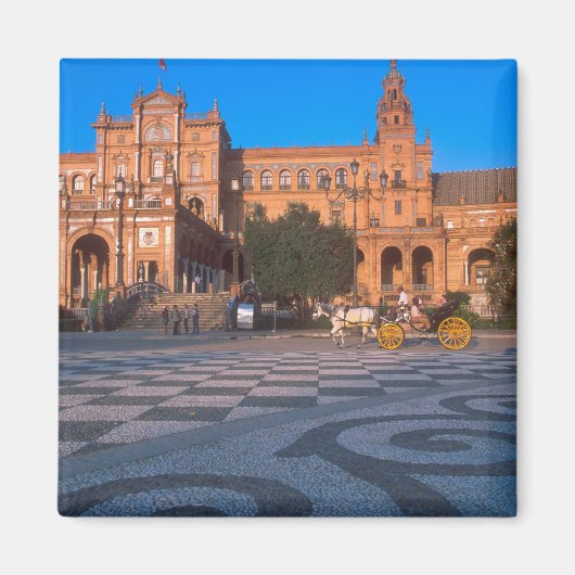 Aimant Chariot à cheval sur la Plaza de Espana à (Devant)