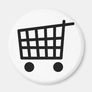 Aimant chariot de shopping noir