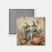 Aimant Chariot Halloween vintage (6) (Recto/Verso)