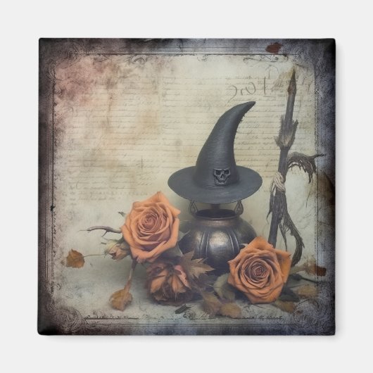 Aimant Chariot Halloween vintage (8) (Devant)