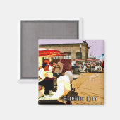 Aimant Chariot sur la promenade (Recto/Verso)