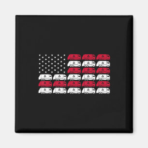 Aimant Chariot Usa Drapeau Américain Hommes Patriotiques