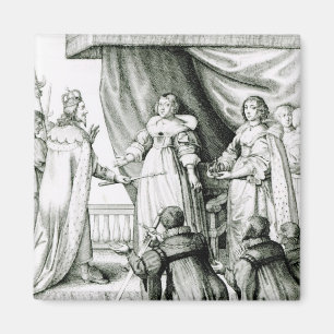 Aimant Charles I étant donné le sceptre et la couronne