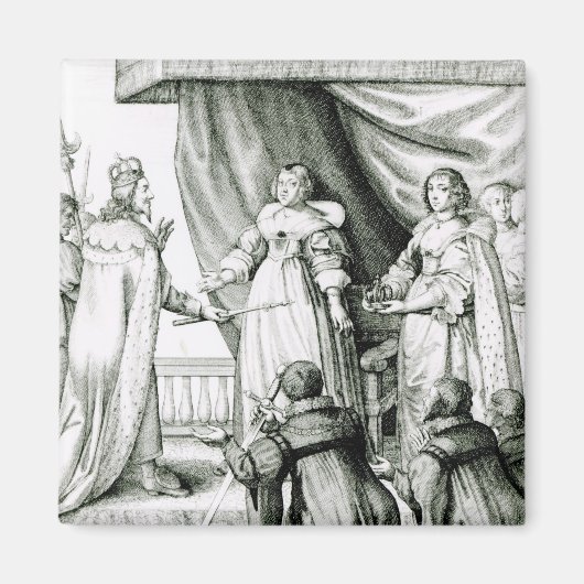 Aimant Charles I reçoit le sceptre et la couronne (Devant)