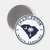 Aimant Charleston Caroline du Sud Marine SC Drapeau Palmi (Recto/Verso)