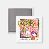 Aimant Charlie Brown et Lucy Football Comic Graphic (Recto/Verso)