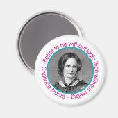 Aimant Charlotte Bronte Portrait Avec Citation (Recto/Verso)