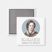 Aimant Charlotte Bronte Portrait et citation (Recto/Verso)
