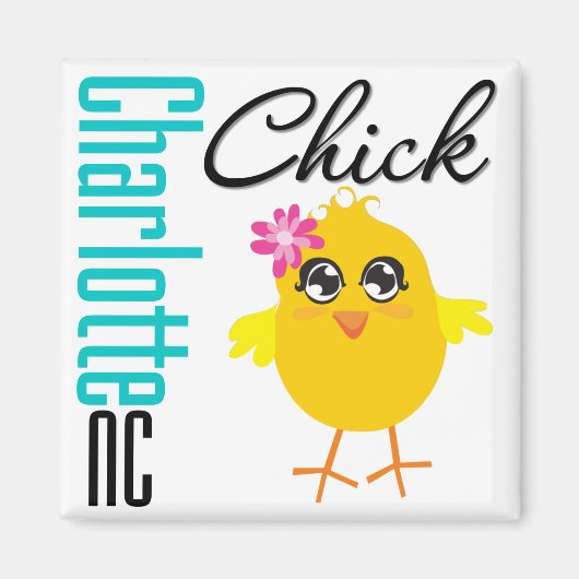 Aimant Charlotte NC Chick (Devant)