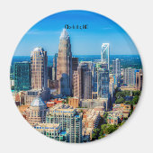 Aimant Charlotte, NC photo de la ligne aérienne (Devant)